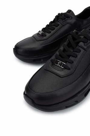 Tamer Tanca Erkek Hakiki Deri Siyah Sneakers & Spor Ayakkabı 298 2932-2526 ERK AYK Y25 SIYAH