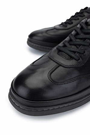 Tamer Tanca Erkek Hakiki Deri Siyah Casual Ayakkabı 298 2772-2057 ERK AYK Y25 SIYAH