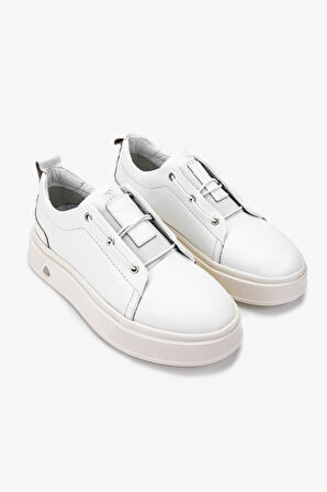 Valmenti Erkek Hakiki Deri Beyaz Sneakers & Spor Ayakkabı 298 2963-8223 ERK AYK Y25 BEYAZ DR