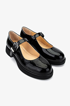 Valmenti Kadın Hakiki Deri Siyah Rugan Casual Ayakkabı 1051 5743 BN AYK SK24-25 SIYAH RGN