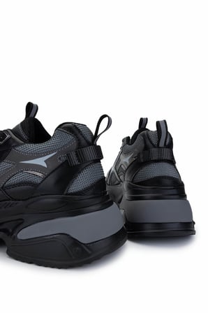 Tamer Tanca Kadın Tekstil/Vegan Siyah Sneakers & Spor Ayakkabı 936 71179 BN AYK SK24-25 SIYAH/GRI