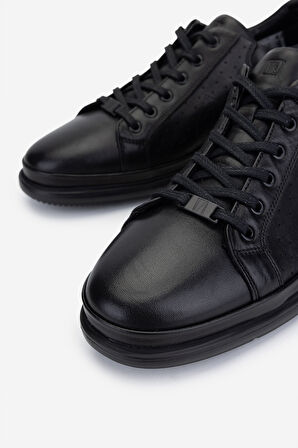 Valmenti Erkek Hakiki Deri Siyah Deri Casual Ayakkabı 298 2989-7318 ERK AYK Y25 SIYAH DR