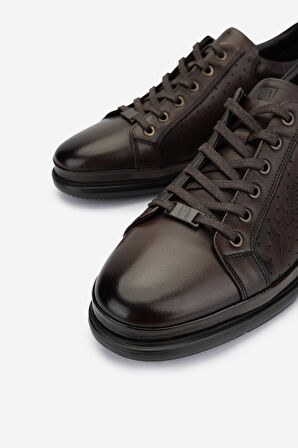 Valmenti Erkek Hakiki Deri Kahverengi Casual Ayakkabı 298 2989-7318 ERK AYK Y25 KAHVE SLVR