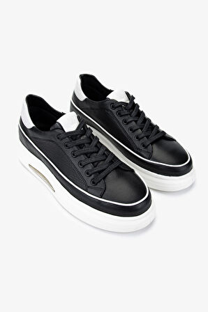 Valmenti Erkek Hakiki Deri Siyah Deri Sneakers & Spor Ayakkabı 298 2832-6015 ERK AYK Y25 SIYAH DR