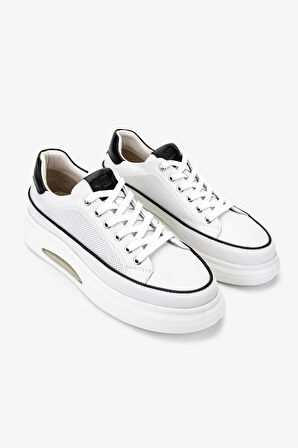 Valmenti Erkek Hakiki Deri Beyaz Sneakers & Spor Ayakkabı 298 2832-6015 ERK AYK Y25 BEYAZ DR
