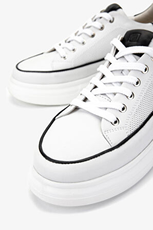 Valmenti Erkek Hakiki Deri Beyaz Sneakers & Spor Ayakkabı 298 2832-6015 ERK AYK Y25 BEYAZ DR