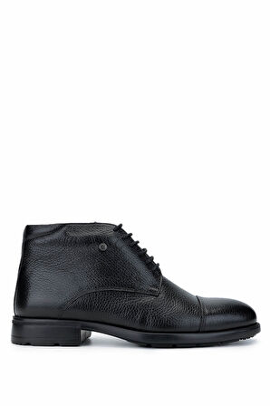 Tamer Tanca Erkek Hakiki Deri Siyah Deri Klasik Bot 01 2073 ERK BOT SK24-25 SIYAH DR