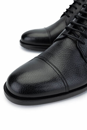 Tamer Tanca Erkek Hakiki Deri Siyah Deri Klasik Bot 01 2073 ERK BOT SK24-25 SIYAH DR