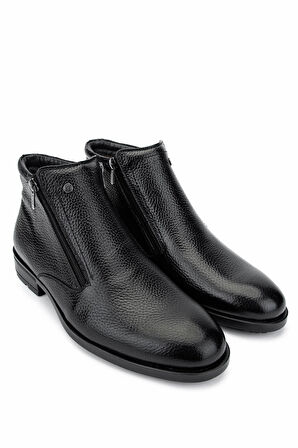 Tamer Tanca Erkek Hakiki Deri Siyah Deri Klasik Bot 01 2074 ERK BOT SK24-25 SIYAH DR