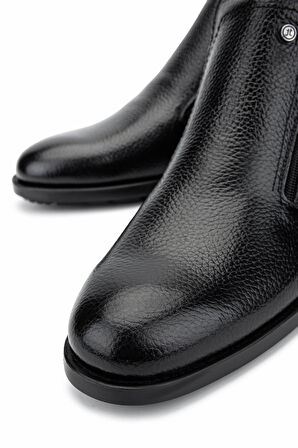 Tamer Tanca Erkek Hakiki Deri Siyah Deri Klasik Bot 01 2074 ERK BOT SK24-25 SIYAH DR