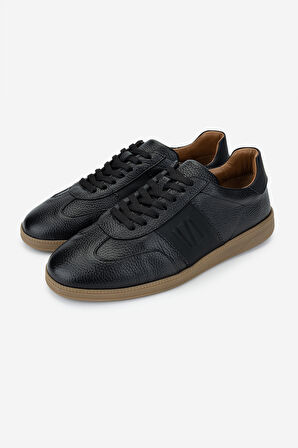 Valmenti Erkek Hakiki Deri Siyah Floter Sneakers & Spor Ayakkabı 1093 2267 ERK AYK SK24-25 SIYAH FLTR