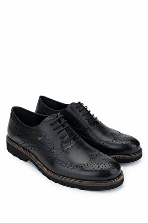 Tamer Tanca Erkek Hakiki Deri Siyah Deri Klasik Ayakkabı 478 B400 ERK AYK SK24-25 SIYAH DR