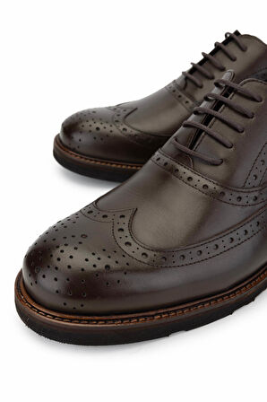 Tamer Tanca Erkek Hakiki Deri Kahverengi Klasik Ayakkabı 478 B400 ERK AYK SK24-25 KAHVE DR