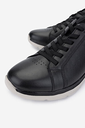 Valmenti Erkek Hakiki Deri Siyah Deri Casual Ayakkabı 128 242013 ERK AYK Y25 SIYAH DR