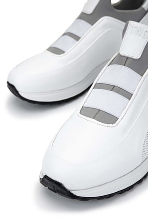 Tamer Tanca Erkek Hakiki Deri Beyaz Sneakers & Spor Ayakkabı 383 6094 ERK AYK Y24 BEYAZ SLVR