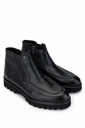 Tamer Tanca Erkek Hakiki Deri Siyah Klasik Bot 537 2425 ERK BOT SK24-25 SYH DR/FLTR