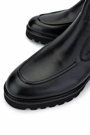 Tamer Tanca Erkek Hakiki Deri Siyah Klasik Bot 537 2425 ERK BOT SK24-25 SYH DR/FLTR