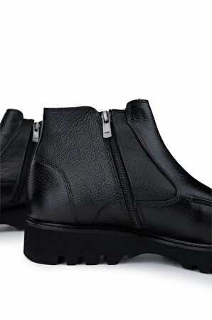 Tamer Tanca Erkek Hakiki Deri Siyah Klasik Bot 537 2425 ERK BOT SK24-25 SYH DR/FLTR