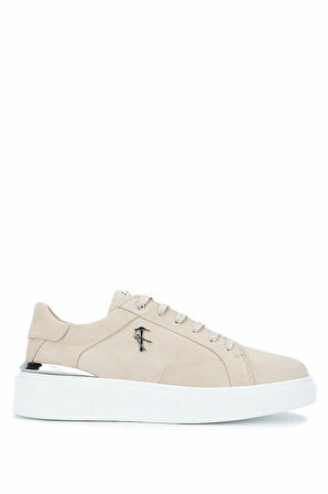 Tamer Tanca Erkek Hakiki Deri Bej Sneakers & Spor Ayakkabı 352 22292 ERK AYK Y25 BEJ NBK