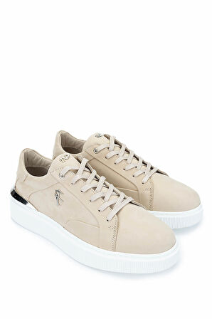Tamer Tanca Erkek Hakiki Deri Bej Sneakers & Spor Ayakkabı 352 22292 ERK AYK Y25 BEJ NBK