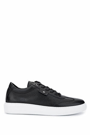 Tamer Tanca Erkek Hakiki Deri Siyah Floter Sneakers & Spor Ayakkabı 352 22350 ERK AYK Y25 SIYAH FLTR