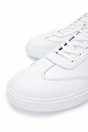 Tamer Tanca Erkek Hakiki Deri Beyaz Sneakers & Spor Ayakkabı 352 22350 ERK AYK Y25 BEYAZ FLTR