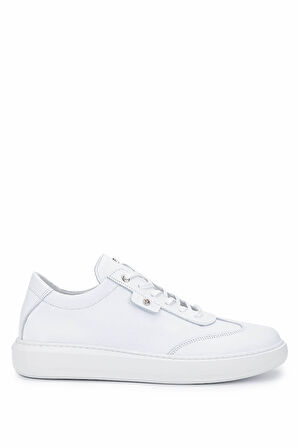 Tamer Tanca Erkek Hakiki Deri Beyaz Sneakers & Spor Ayakkabı 352 22350 ERK AYK Y25 BEYAZ FLTR