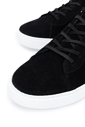Tamer Tanca Erkek Hakiki Deri Siyah Süet Sneakers & Spor Ayakkabı 352 22351 ERK AYK Y25 SIYAH SUET