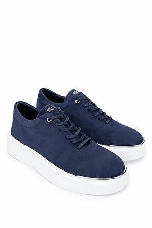Tamer Tanca Erkek Hakiki Deri Lacivert Nubuk Sneakers & Spor Ayakkabı 352 22025 ERK AYK Y25 LACI NBK