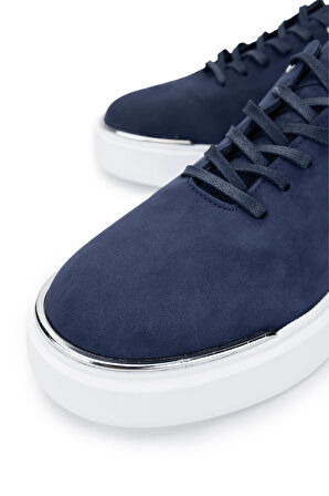 Tamer Tanca Erkek Hakiki Deri Lacivert Nubuk Sneakers & Spor Ayakkabı 352 22025 ERK AYK Y25 LACI NBK