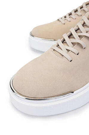 Tamer Tanca Erkek Hakiki Deri Bej Sneakers & Spor Ayakkabı 352 22025 ERK AYK Y25 BEJ NBK