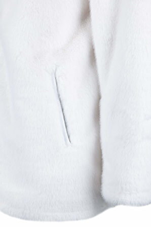 Tamer Tanca Kadın Peluş Beyaz Kumaş Mont Deri Mont 415 178 BYN PELUS SK24/25 BEYAZ PELUS