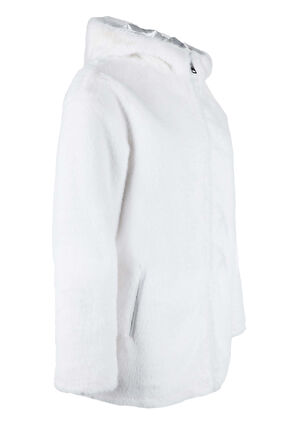 Tamer Tanca Kadın Peluş Beyaz Kumaş Mont Deri Mont 415 178 BYN PELUS SK24/25 BEYAZ PELUS