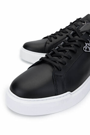 Tamer Tanca Erkek Hakiki Deri Siyah Deri Sneakers & Spor Ayakkabı 352 22053 ERK AYK Y25 SIYAH DR