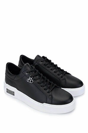 Tamer Tanca Erkek Hakiki Deri Siyah Deri Sneakers & Spor Ayakkabı 352 22053 ERK AYK Y25 SIYAH DR