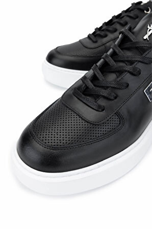 Tamer Tanca Erkek Hakiki Deri Siyah Sneakers & Spor Ayakkabı 352 22059 ERK AYK Y25 SYH DR/SYH SUET