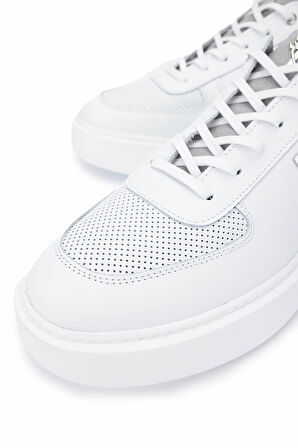 Tamer Tanca Erkek Hakiki Deri Beyaz Sneakers & Spor Ayakkabı 352 22059 ERK AYK Y25 BYZ DR/GRI SUET
