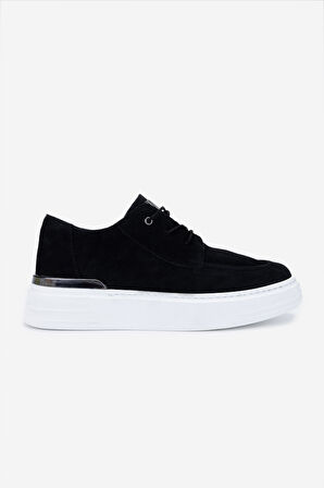 Valmenti Erkek Hakiki Deri Siyah Süet Sneakers & Spor Ayakkabı 352 22253 ERK AYK Y25 SIYAH SUET
