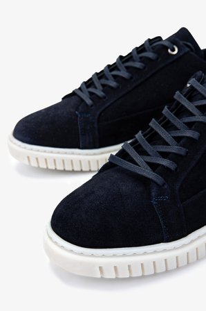 Valmenti Erkek Hakiki Deri Lacivert Süet Sneakers & Spor Ayakkabı 352 22268 ERK AYK Y25 LACI SUET