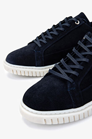 Valmenti Erkek Hakiki Deri Lacivert Süet Sneakers & Spor Ayakkabı 352 22268 ERK AYK Y25 LACI SUET