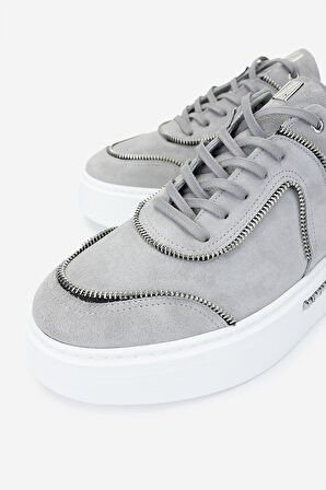 Valmenti Erkek Hakiki Deri Gri Sneakers & Spor Ayakkabı 352 22323 ERK AYK Y25 GRI SUET