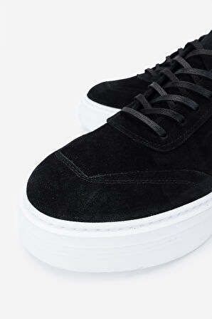 Valmenti Erkek Hakiki Deri Siyah Süet Sneakers & Spor Ayakkabı 352 22332 ERK AYK Y25 SIYAH SUET