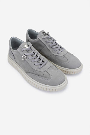 Valmenti Erkek Hakiki Deri Gri Nubuk Sneakers & Spor Ayakkabı 352 22212 ERK AYK Y25 GRI NBK