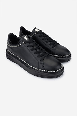 Valmenti Erkek Hakiki Deri Siyah Deri Sneakers & Spor Ayakkabı 352 22245 ERK AYK Y25 SIYAH DR