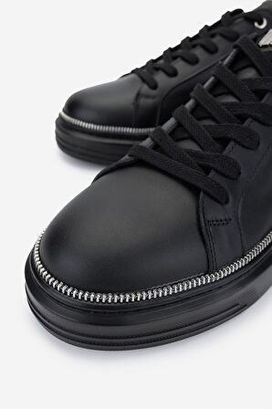 Valmenti Erkek Hakiki Deri Siyah Deri Sneakers & Spor Ayakkabı 352 22245 ERK AYK Y25 SIYAH DR