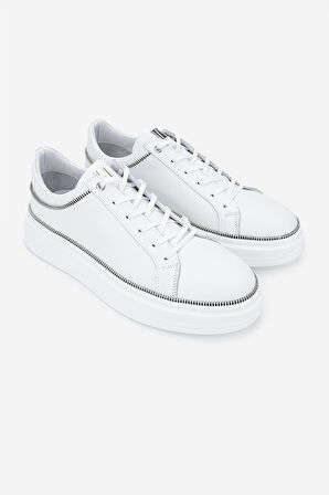 Valmenti Erkek Hakiki Deri Beyaz Sneakers & Spor Ayakkabı 352 22245 ERK AYK Y25 BEYAZ DR
