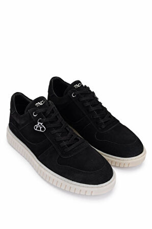 Tamer Tanca Erkek Hakiki Deri Siyah Süet Sneakers & Spor Ayakkabı 352 22234 ERK AYK Y25 SIYAH SUET