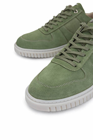 Tamer Tanca Erkek Hakiki Deri Yeşil Sneakers & Spor Ayakkabı 352 22234 ERK AYK Y25 YESIL SUET