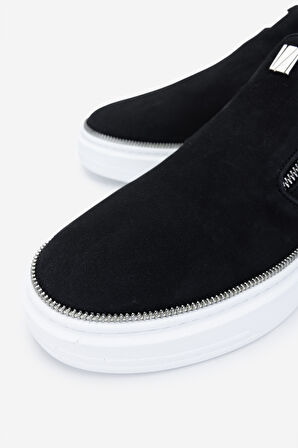 Valmenti Erkek Hakiki Deri Siyah Nubuk Sneakers & Spor Ayakkabı 352 22243 ERK AYK Y25 SIYAH NBK