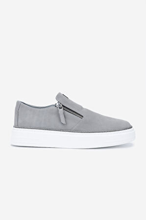 Valmenti Erkek Hakiki Deri Gri Nubuk Sneakers & Spor Ayakkabı 352 22243 ERK AYK Y25 GRI NBK